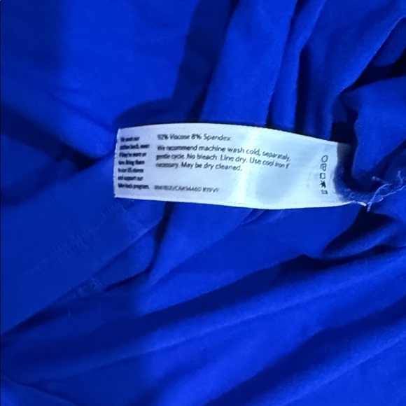 Eileen Fisher Royal Blue Garment Long Sleeve Top or Mini Dress Size Medium - Picture 8 of 13